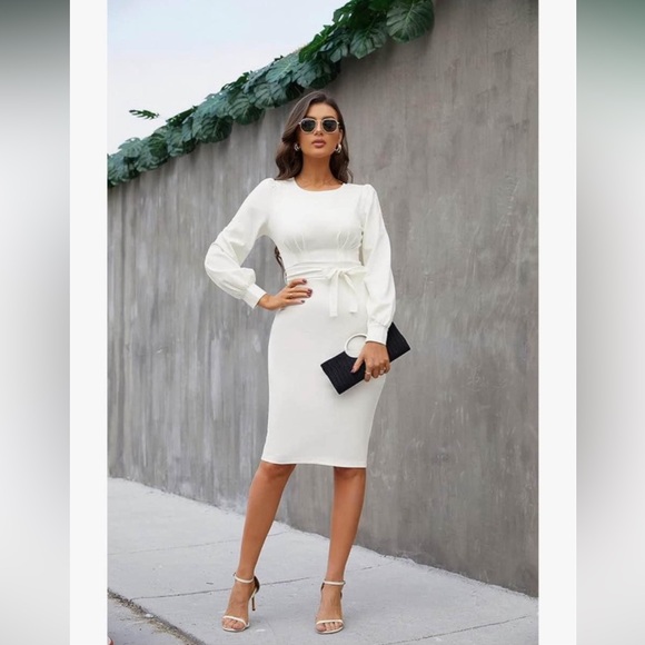 Brand New White Bodycon Dress - Picture 1 of 6